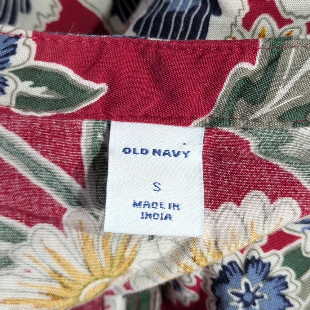 Old Navy Boho Floral Shift Dress - Size Small Womens S - Red Blue Yellow Green - Picture 5 of 6